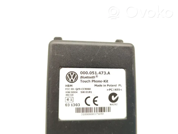 Volkswagen Touareg I Module unité de contrôle Bluetooth 000051473A
