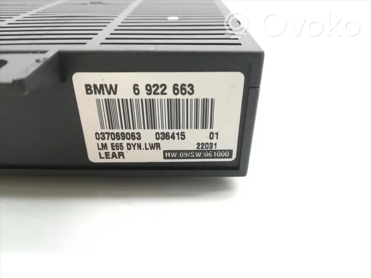 BMW 7 E65 E66 Sterownik / moduł świateł Xenon 6922663