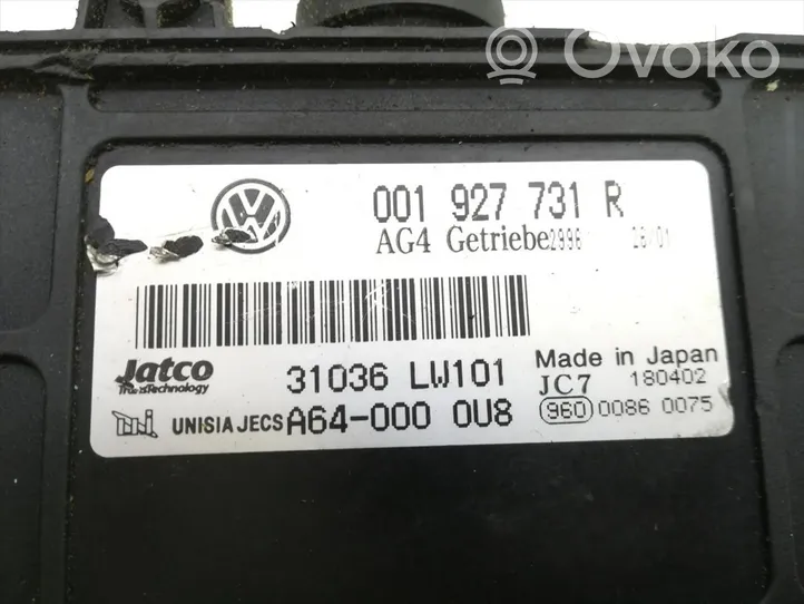 Volkswagen Polo Module de contrôle de boîte de vitesses ECU 001927731R