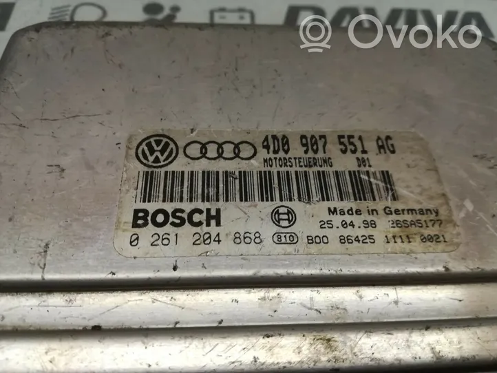 Audi A4 S4 B5 8D Centralina/modulo del motore 4D0907551AG