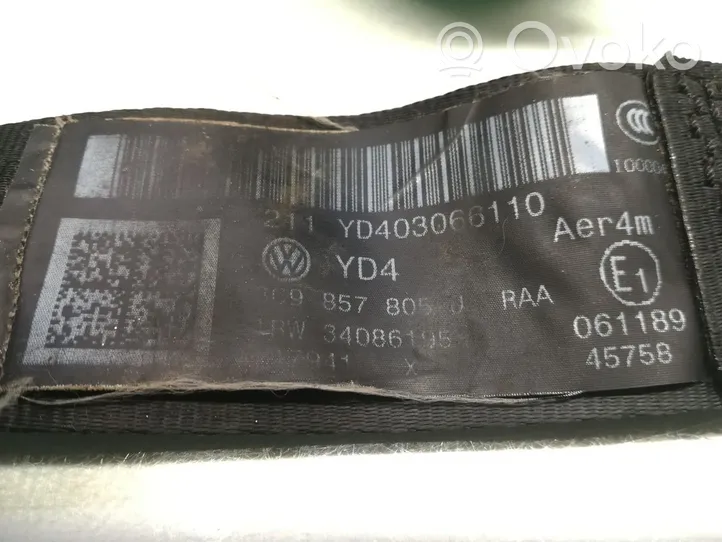 Volkswagen PASSAT B7 Ceinture de sécurité arrière 3C9857805J