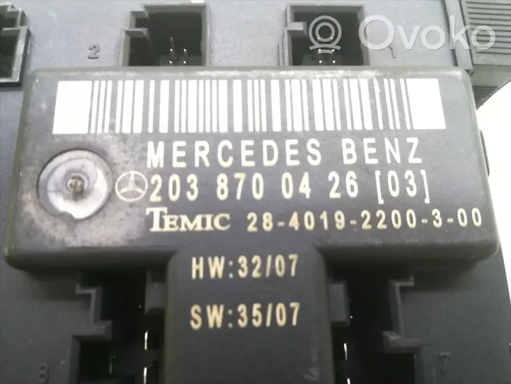 Mercedes-Benz CLC CL203 Sterownik / Moduł drzwi 2038700426