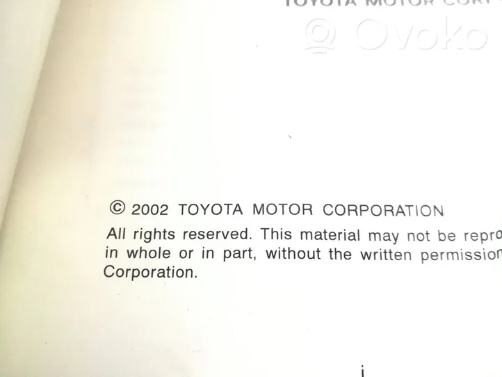 Toyota Corolla E120 E130 Carnet d'entretien d'une voiture --