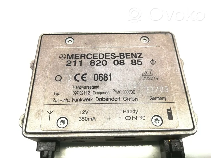 Mercedes-Benz E AMG W211 Module unité de contrôle Bluetooth 2118200885