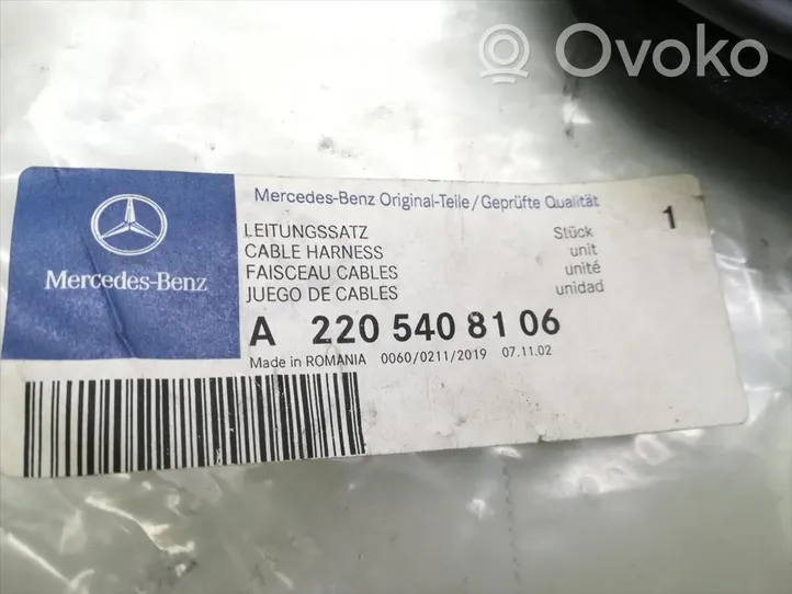 Mercedes-Benz S W220 Autres faisceaux de câbles A2205408106