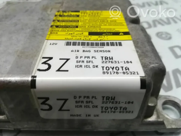 Toyota Avensis T270 Turvatyynyn ohjainlaite/moduuli 8917005321