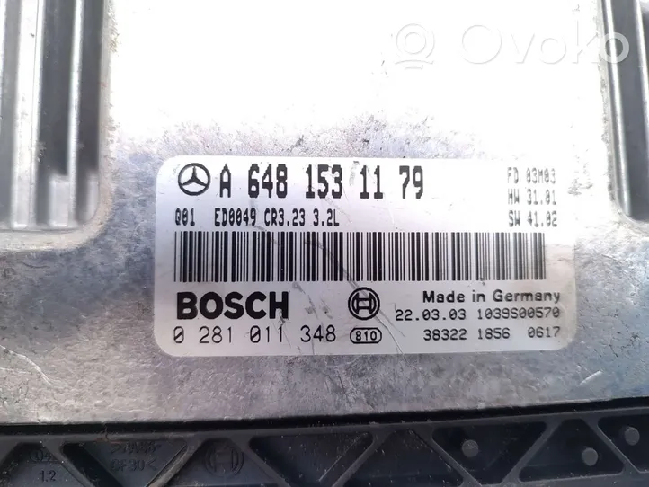 Mercedes-Benz S W220 Centralina/modulo del motore A6481531179