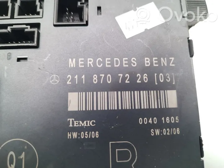 Mercedes-Benz E AMG W212 Centralina/modulo portiere 2118707226