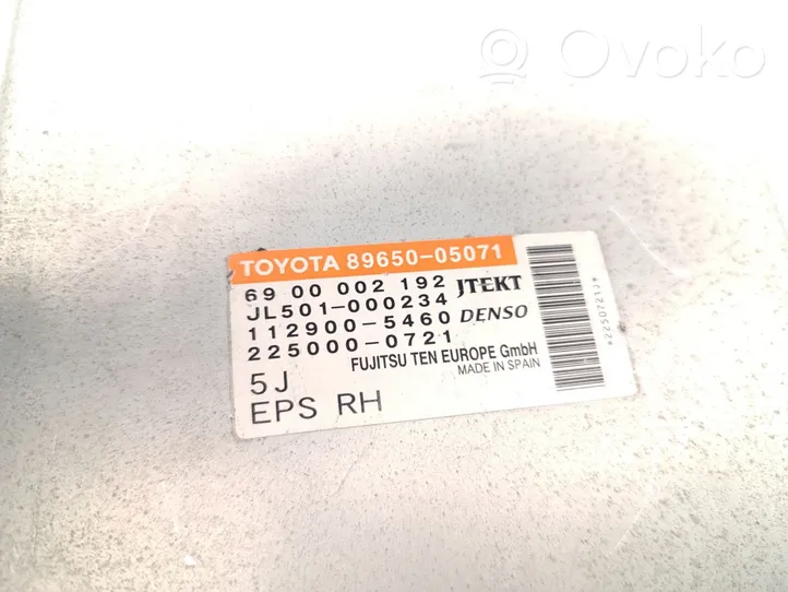 Toyota Avensis T270 Modulo di controllo della cremagliera dello sterzo 89650-05071