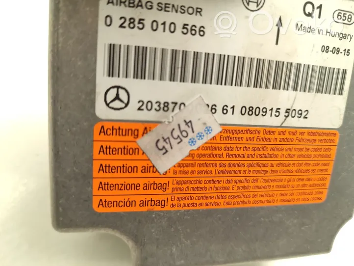 Mercedes-Benz CLK AMG A208 C208 Centralina/modulo airbag 2038700026