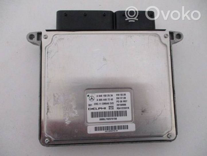 Mercedes-Benz C W204 Unité de commande, module ECU de moteur A6461502534