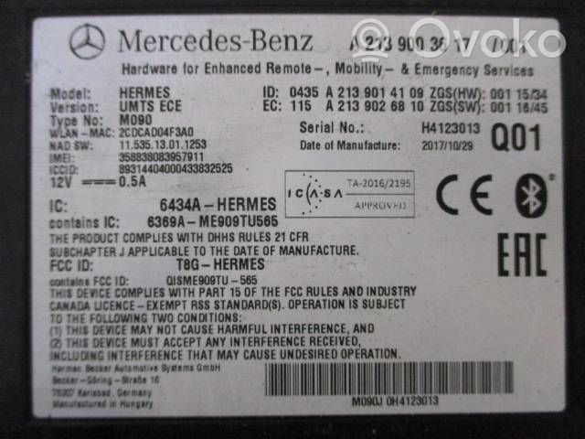 Mercedes-Benz A W176 Bluetoothin ohjainlaite/moduuli A2139003617