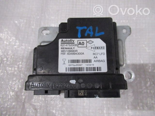 Renault Talisman Module de contrôle airbag 985108680R