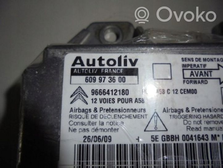 Citroen C3 Picasso Module de contrôle airbag 9666412180