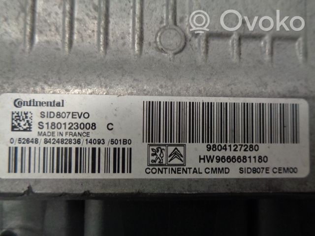 Citroen C4 II Picasso Komputer / Sterownik ECU i komplet kluczy 9804127280