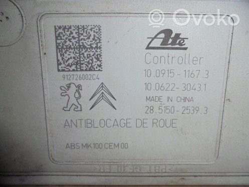 Citroen C3 Pompa ABS 9802460680