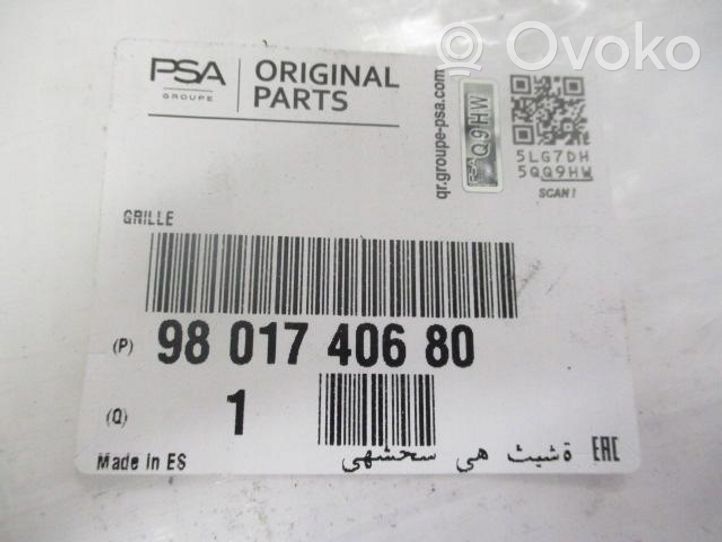 Citroen C4 III e-C4 Griglia superiore del radiatore paraurti anteriore 9801740677