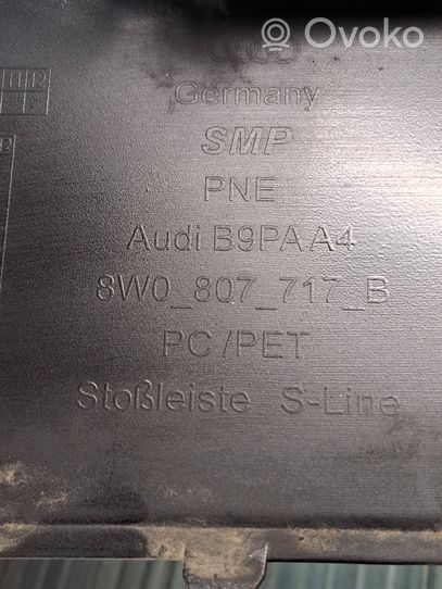 Audi A4 S4 B9 Moulure de pare-chocs avant 8W0807717B