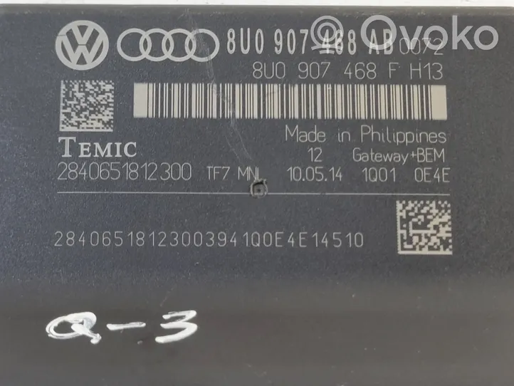 Audi Q3 8U Module de passerelle 8U0907468AB