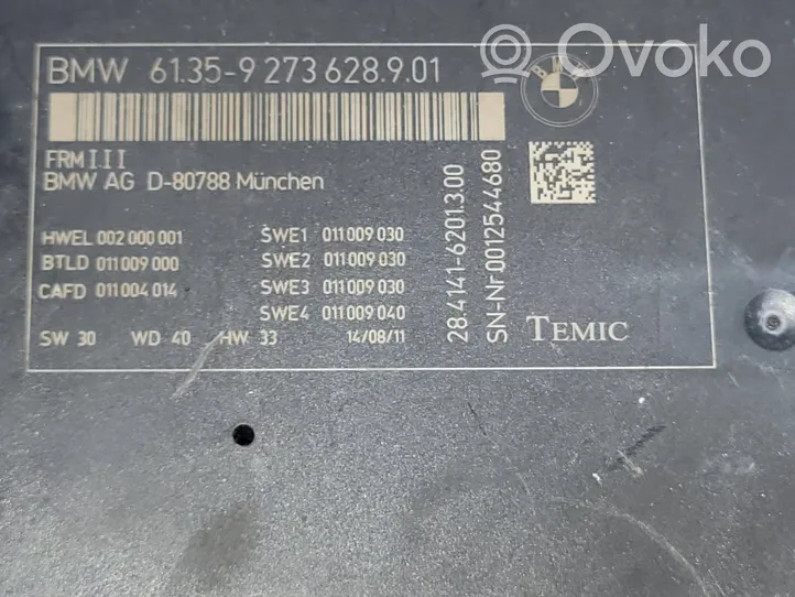 BMW 5 F10 F11 Unité de commande, module ECU de moteur 9273628