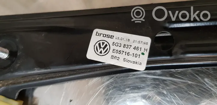 Volkswagen Golf SportWagen Etuoven manuaalinen ikkunan nostin 5G3837461H