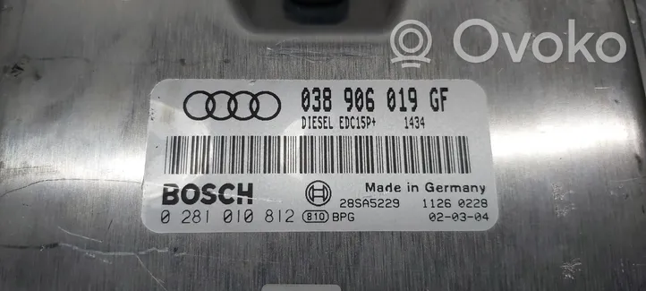 Audi A6 Allroad C5 Centralina/modulo del motore 038906019GF
