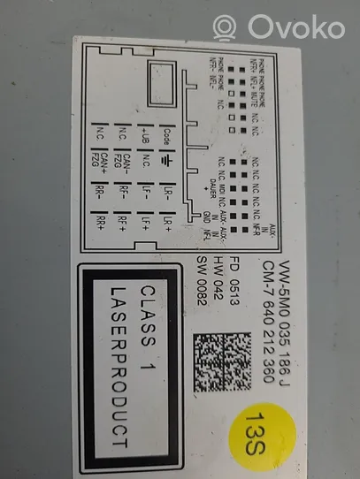 Volkswagen Polo V 6R Panel / Radioodtwarzacz CD/DVD/GPS 5M0057186J