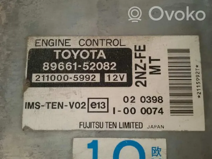 Toyota Yaris Moottorin ohjainlaite/moduuli 8966152082