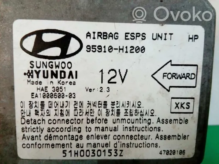 Hyundai Terracan Module de contrôle airbag 95910H1200