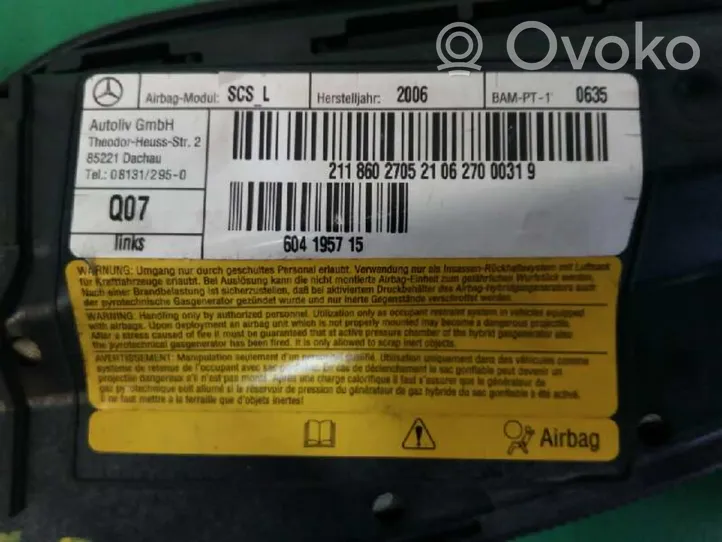 Mercedes-Benz E W211 Airbag laterale 2118602705