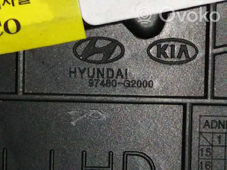 Hyundai Ioniq Dysze / Kratki środkowego nawiewu deski rozdzielczej 97480G2000