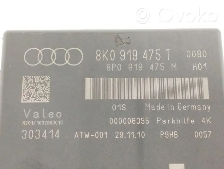 Audi A4 S4 B8 8K Muut ohjainlaitteet/moduulit 8K0919475T