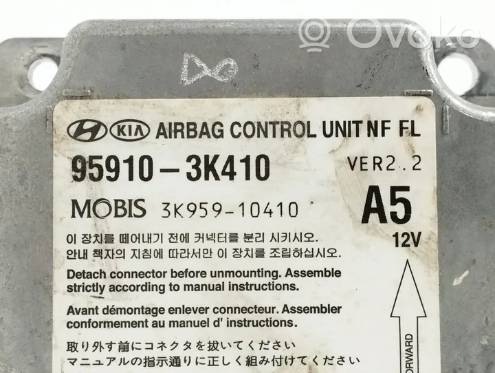 Hyundai Sonata Module de contrôle airbag 959103K410