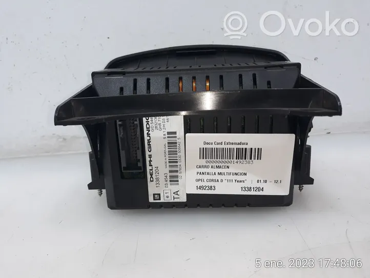 Opel Corsa D Monitor/display/piccolo schermo 13381204