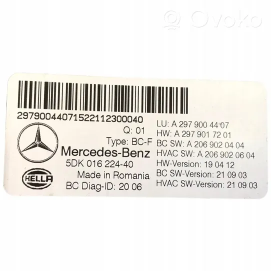 Mercedes-Benz EQS V297 Modulo comfort/convenienza A2979004407