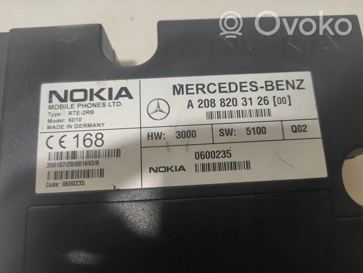 Mercedes-Benz CLK A208 C208 Unité de commande, module téléphone A2088203126