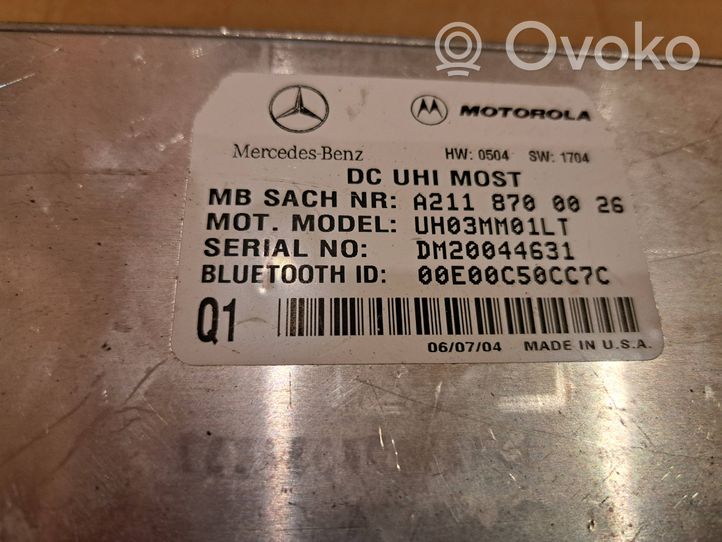 Mercedes-Benz E W211 Bluetooth Modul Steuergerät A2118700026