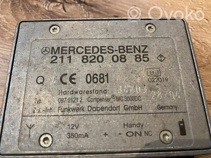 Mercedes-Benz C W203 Module unité de contrôle Bluetooth 2118200885