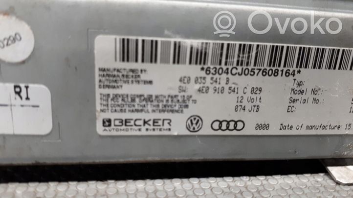 Audi A8 S8 D3 4E Unità principale autoradio/CD/DVD/GPS 4e0035541bx