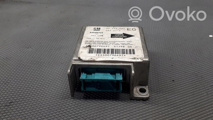 Opel Combo B Module de contrôle airbag 09114587