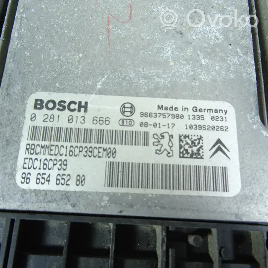 Peugeot 4007 Motora vadības bloka ECU 0281013666