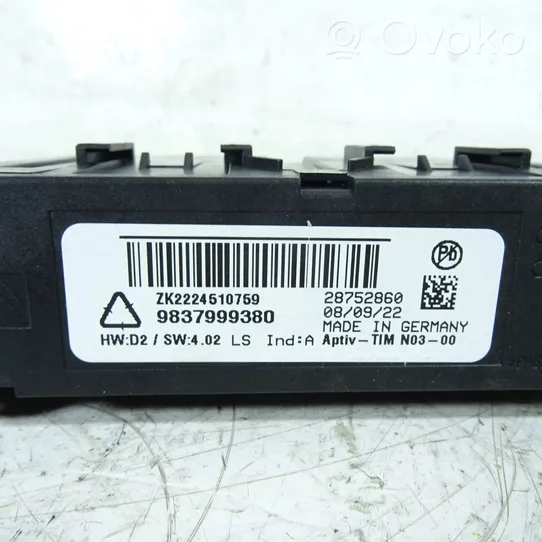 Toyota Proace Calculateur moteur ECU 9837999380