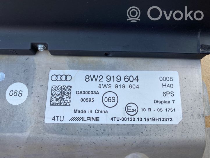 Audi A4 S4 B9 Monitori/näyttö/pieni näyttö 8W2919604