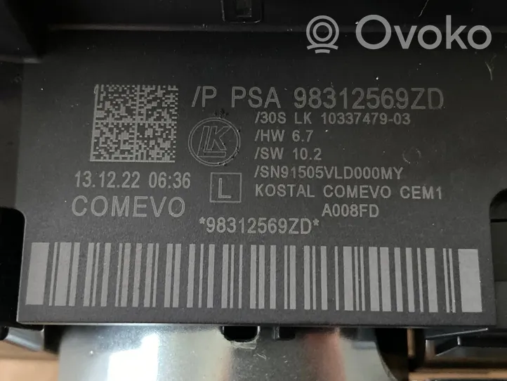 Citroen Berlingo Manetka / Przełącznik kierunkowskazów wycieraczek 98312569ZD