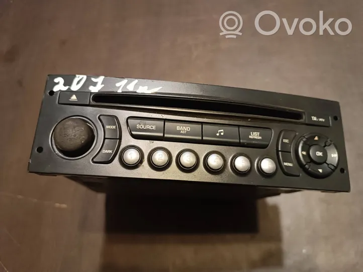 Peugeot 207 Unità principale autoradio/CD/DVD/GPS 96766518XT