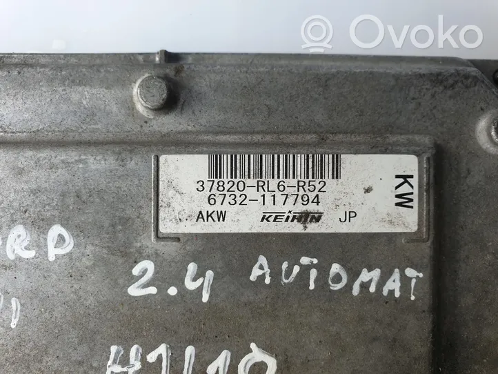 Honda Accord Unité de commande, module ECU de moteur 37820-RL6-R52