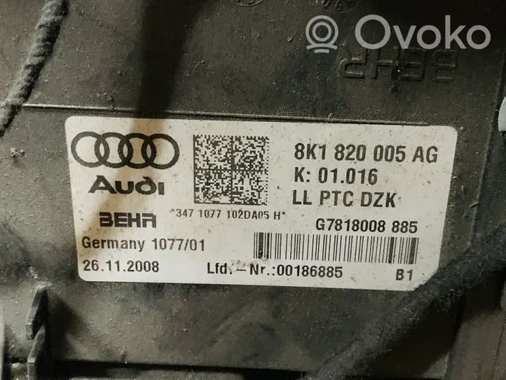 Audi Q5 SQ5 Sisälämmityksen ilmastoinnin korin kokoonpano 8K1971566A