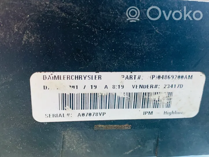 Chrysler Grand Voyager IV Module de fusibles 04869200AM