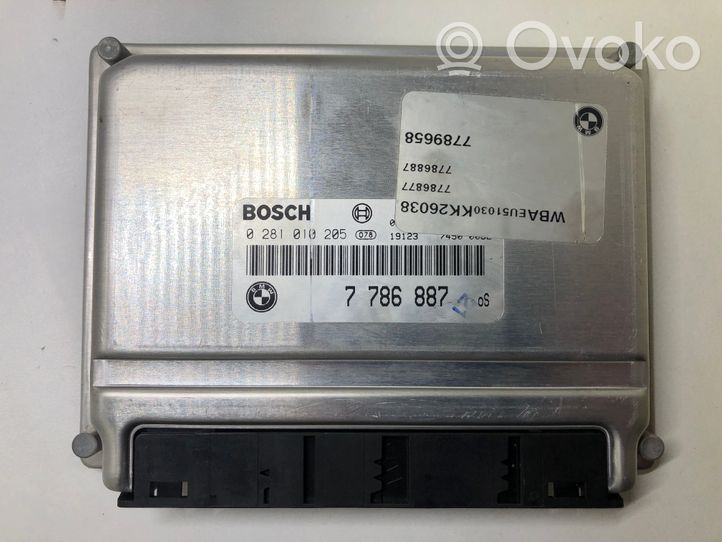 BMW 3 E46 Sterownik / Moduł ECU 0281010205