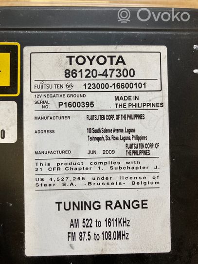 Toyota Prius (XW30) Unité principale radio / CD / DVD / GPS 8612047300